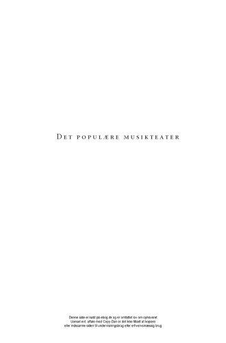 Det populære musikteater: fra rockritual til popmelodrama, 1968-93