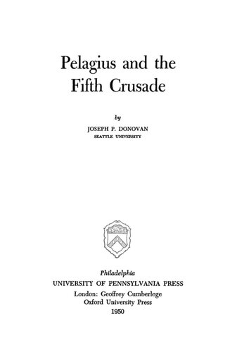 Pelagius And The Fifth Crusade
