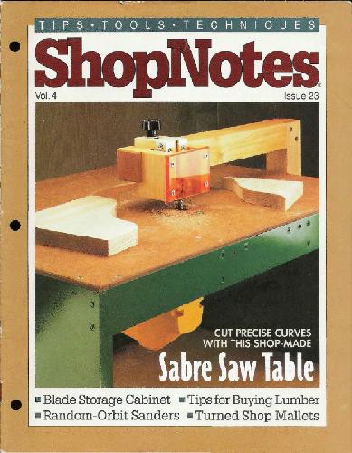 Woodworking Shopnotes 023 - Saber Saw Table
