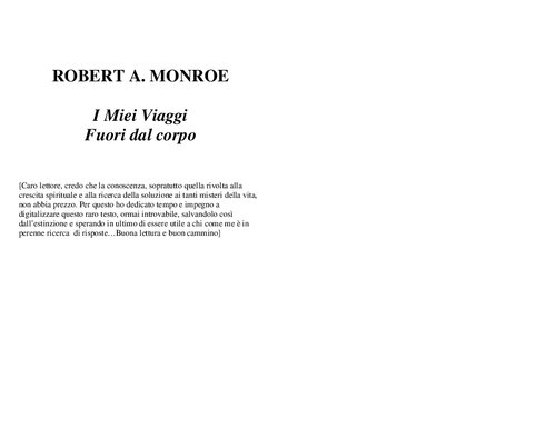I Miei Viaggi Fuori dal Corpo