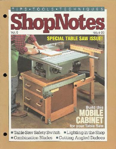 Woodworking Shopnotes 025 - Special Table Saw Issue