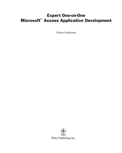 Microsoft Access application development