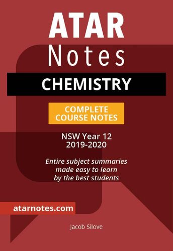 ATAR Notes HSC Year 12 Chemistry Notes (2019)
