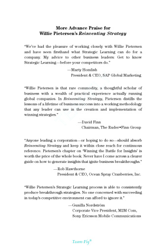 Reinventing Strategy: Using Strategic Learning to Create and Sustain Breakthrough Performance