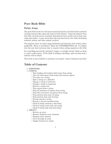 Pure Bash Bible