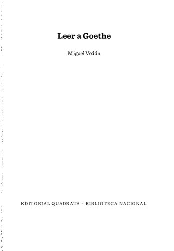 Leer a Goethe