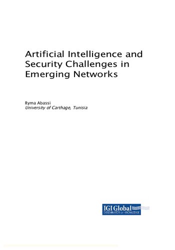 Artificial Intelligence and Security Challenges in Emerging Networks (Advances in Computational Intelligence and Robotics)