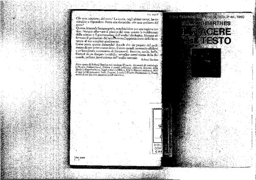 Il piacere del testo