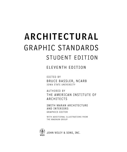 Architectural graphic standards