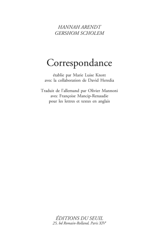 Correspondance