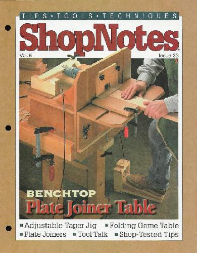 Woodworking Shopnotes 033 - Bench Top Plate Joiner Table
