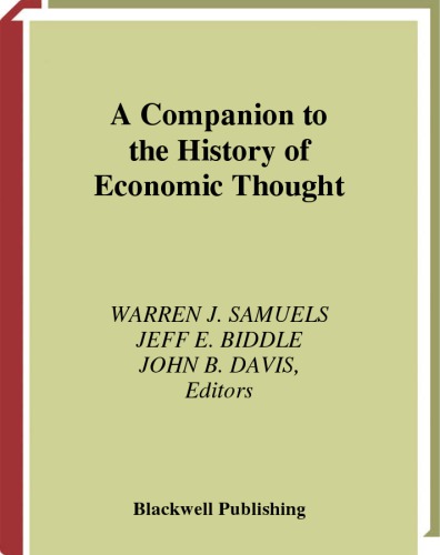 A companion to the history of economic thought