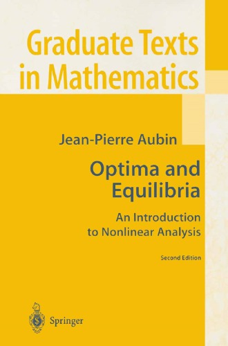 Optima and Equilibria An Introduction to Nonlinear Analysis