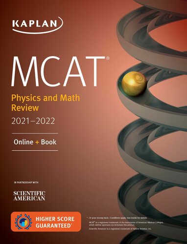 MCAT Physics and Math Review 2021-2022: Online + Book (Kaplan Test Prep) by Kaplan Test Prep