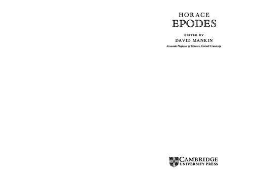 Horace: Epodes
