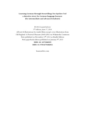 Des spielers tod: a detective story for German language learners