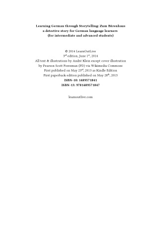 Zum Barenhaus: a detective story for German language learners