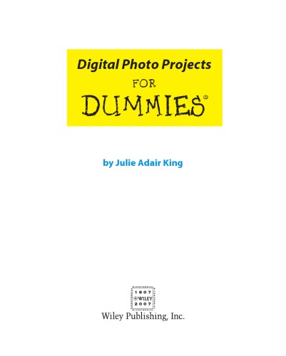 Digital photo projects for dummies