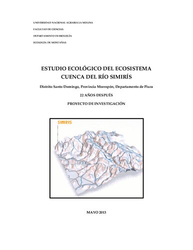 Estudio ecológico del ecosistema cuenca del río Simirís