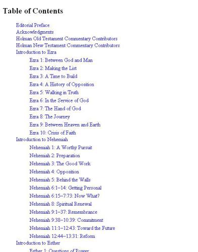 Holman Old Testament Commentary: Ezra, Nehemiah, Esther