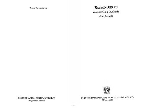 Introducción a la historia de la filosofía