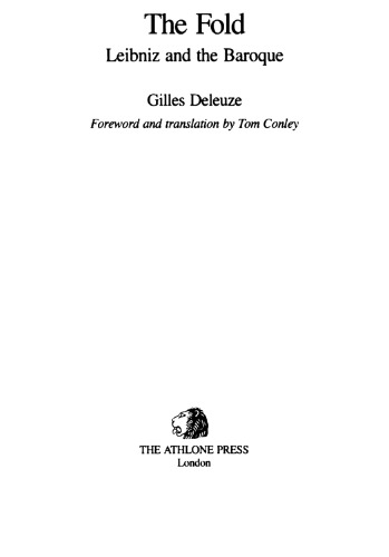 Fold: Leibniz and the Baroque