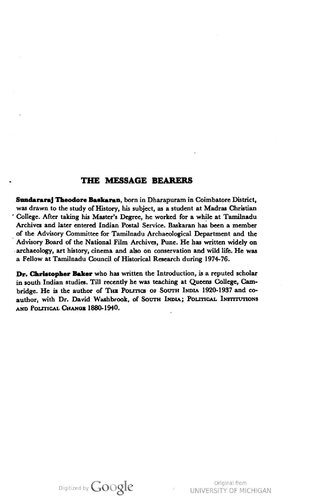 The Message Bearers: The Nationalist Politics and the Entertainment Media in South India, 1880-1945