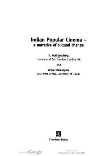 Indian Popular Cinema: A Narrative of Cultural Change
