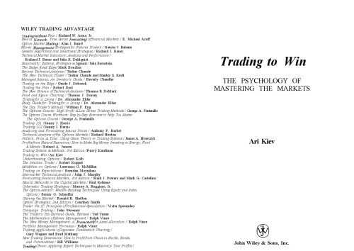Trading to Win: The Psychology of Mastering the Markets