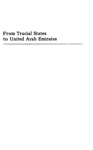 From Trucial States to United Arab Emirates: A Society in Transition