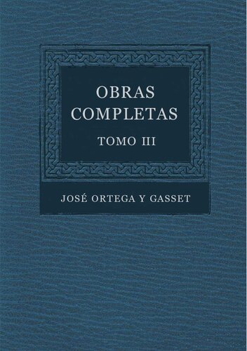 Obras Completas. Tomo III