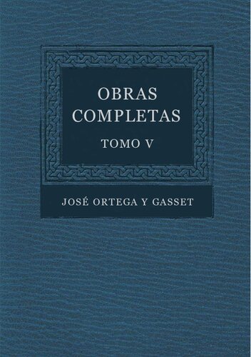 Obras Completas. Tomo V