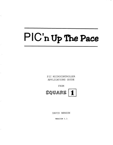Pick'n up the Pace -- Microcontroller Application Guide