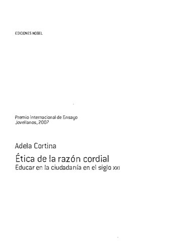 Ética de la razón cordial