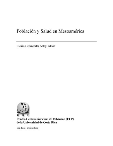 Población y salud en Mesoamérica