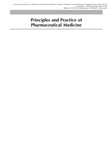 Practice and Principles of Pharmaceutical Medicine