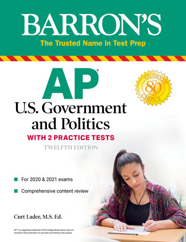 AP US Government and Politics: With 2 Practice Tests (Barron's Test Prep)