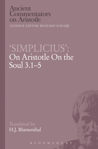 On Aristotle On the soul 3.1-5