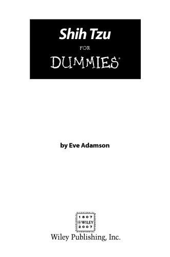 Shih Tzu For Dummies