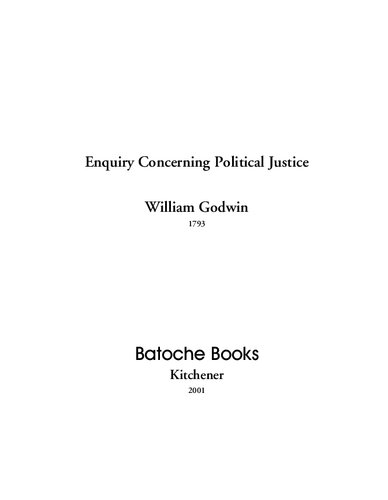 Enquiry concerning political justice
