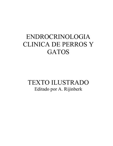 ENDOCRINOLOGIA CLINICA PERRO Y GATO