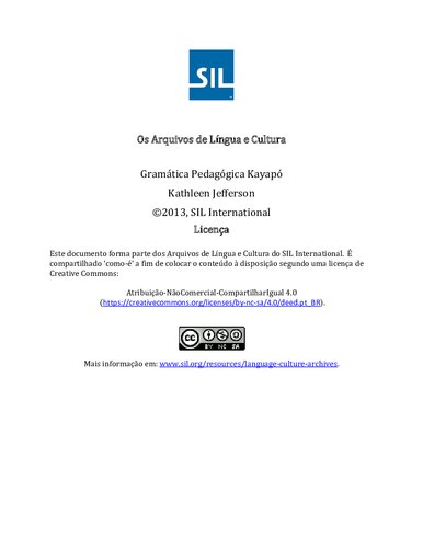 Gramática Pedagógica Kayapó