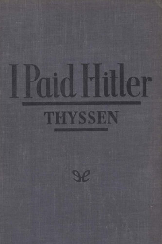 I paid Hitler