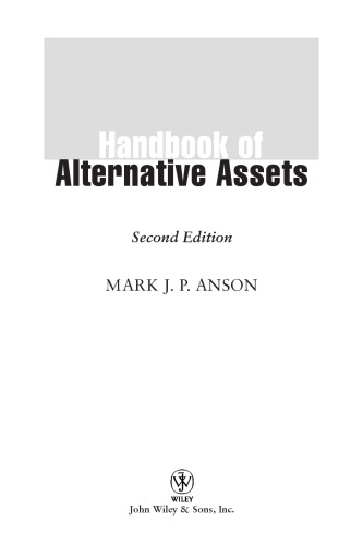 Handbook of Alternative Assets