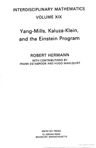 Yang-Mills, Kaluza-Klein, and the Einstein Program