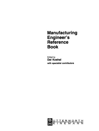 Manufacturing Engineer's Reference Book