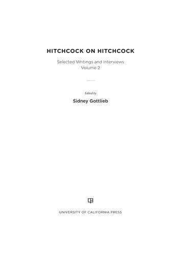 Hitchcock on Hitchcock, Volume 2