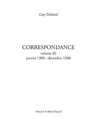 Correspondance vol.3