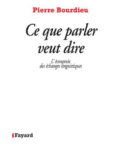 CE QUE PARLER VEUT DIRE