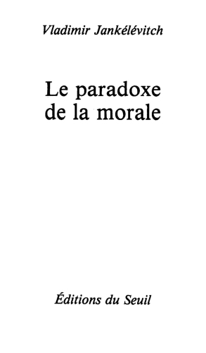 Le Paradoxe de la morale